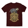 Bordó Harry Potter férfi rövid ujjú póló - Hufflepuff