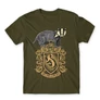 Khaki Harry Potter férfi rövid ujjú póló - Hufflepuff