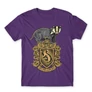 Sötétlila Harry Potter férfi rövid ujjú póló - Hufflepuff