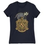 Sötétkék Harry Potter női rövid ujjú póló - Hufflepuff