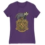 Sötétlila Harry Potter női rövid ujjú póló - Hufflepuff