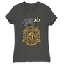 Sötétszürke Harry Potter női rövid ujjú póló - Hufflepuff