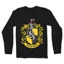Fekete Harry Potter férfi hosszú ujjú póló - Hugrabug Logo