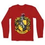 Piros Harry Potter férfi hosszú ujjú póló - Hugrabug Logo