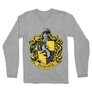Sportszürke Harry Potter férfi hosszú ujjú póló - Hugrabug Logo