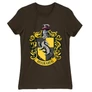 Barna Harry Potter női rövid ujjú póló - Hugrabug Logo