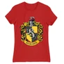 Piros Harry Potter női rövid ujjú póló - Hugrabug Logo