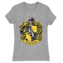 Sportszürke Harry Potter női rövid ujjú póló - Hugrabug Logo