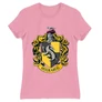 Világos rózsaszín Harry Potter női rövid ujjú póló - Hugrabug Logo