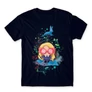 Sötétkék Harry Potter férfi rövid ujjú póló - Luna Lovegood Watercolor