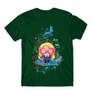 Sötétzöld Harry Potter férfi rövid ujjú póló - Luna Lovegood Watercolor
