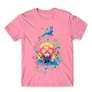 Világos rózsaszín Harry Potter férfi rövid ujjú póló - Luna Lovegood Watercolor