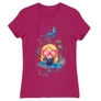 Pink Harry Potter női rövid ujjú póló - Luna Lovegood Watercolor