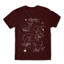 Bordó Harry Potter férfi rövid ujjú póló - Marauders constellation