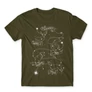 Khaki Harry Potter férfi rövid ujjú póló - Marauders constellation