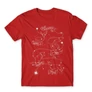 Piros Harry Potter férfi rövid ujjú póló - Marauders constellation