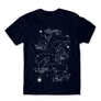 Sötétkék Harry Potter férfi rövid ujjú póló - Marauders constellation