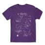 Sötétlila Harry Potter férfi rövid ujjú póló - Marauders constellation
