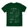 Sötétzöld Harry Potter férfi rövid ujjú póló - Marauders constellation