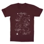 Bordó Harry Potter gyerek rövid ujjú póló - Marauders constellation