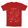 Piros Harry Potter gyerek rövid ujjú póló - Marauders constellation