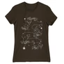 Barna Harry Potter női rövid ujjú póló - Marauders constellation