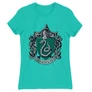 Türkiz Harry Potter női rövid ujjú póló - Mardekar Logo