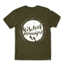 Khaki Harry Potter férfi rövid ujjú póló - Mischief Managed Logo