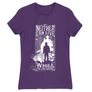 Sötétlila Harry Potter női rövid ujjú póló - Neither can live
