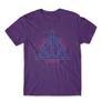 Sötétlila Harry Potter férfi rövid ujjú póló - Neon Deathly Hallows
