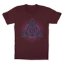 Bordó Harry Potter gyerek rövid ujjú póló - Neon Deathly Hallows