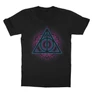 Fekete Harry Potter gyerek rövid ujjú póló - Neon Deathly Hallows