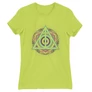 Almazöld Harry Potter női rövid ujjú póló - Neon Deathly Hallows