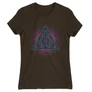 Barna Harry Potter női rövid ujjú póló - Neon Deathly Hallows