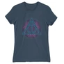 Denim Harry Potter női rövid ujjú póló - Neon Deathly Hallows