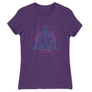 Sötétlila Harry Potter női rövid ujjú póló - Neon Deathly Hallows