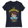 Sötétkék Harry Potter női rövid ujjú póló - No. 1 Undesirable