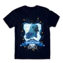 Sötétkék Harry Potter férfi rövid ujjú póló - Ravenclaw Watercolor