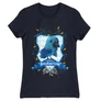 Sötétkék Harry Potter női rövid ujjú póló - Ravenclaw Watercolor