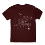 Bordó Harry Potter férfi rövid ujjú póló - Slytherin Constellation