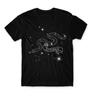 Fekete Harry Potter férfi rövid ujjú póló - Slytherin Constellation