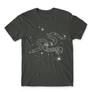 Sötétszürke Harry Potter férfi rövid ujjú póló - Slytherin Constellation
