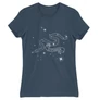 Denim Harry Potter női rövid ujjú póló - Slytherin Constellation