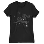Fekete Harry Potter női rövid ujjú póló - Slytherin Constellation