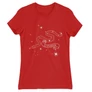 Piros Harry Potter női rövid ujjú póló - Slytherin Constellation