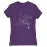 Sötétlila Harry Potter női rövid ujjú póló - Slytherin Constellation