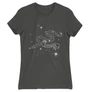 Sötétszürke Harry Potter női rövid ujjú póló - Slytherin Constellation