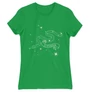 Zöld Harry Potter női rövid ujjú póló - Slytherin Constellation