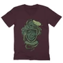 Bordó Harry Potter férfi V-nyakú póló - Slytherin