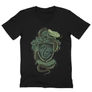 Fekete Harry Potter férfi V-nyakú póló - Slytherin